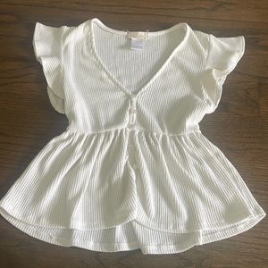 White Atler’d state flowy top with buttons